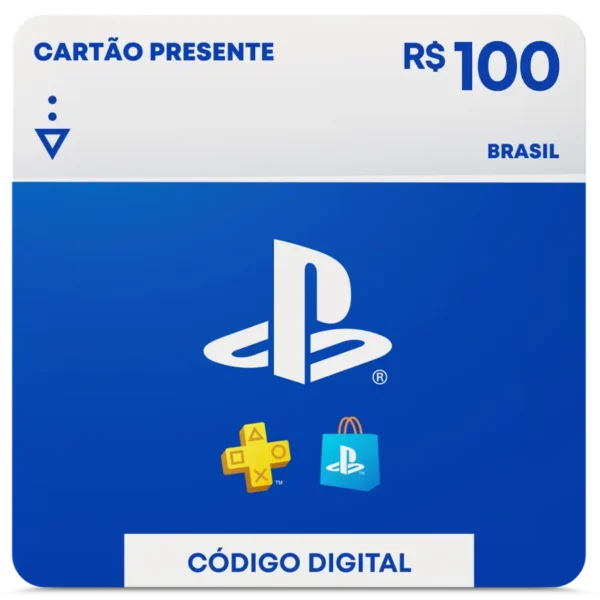 Cartão PSN R$ 100 Reais Playstation Network Brasil 🇧🇷