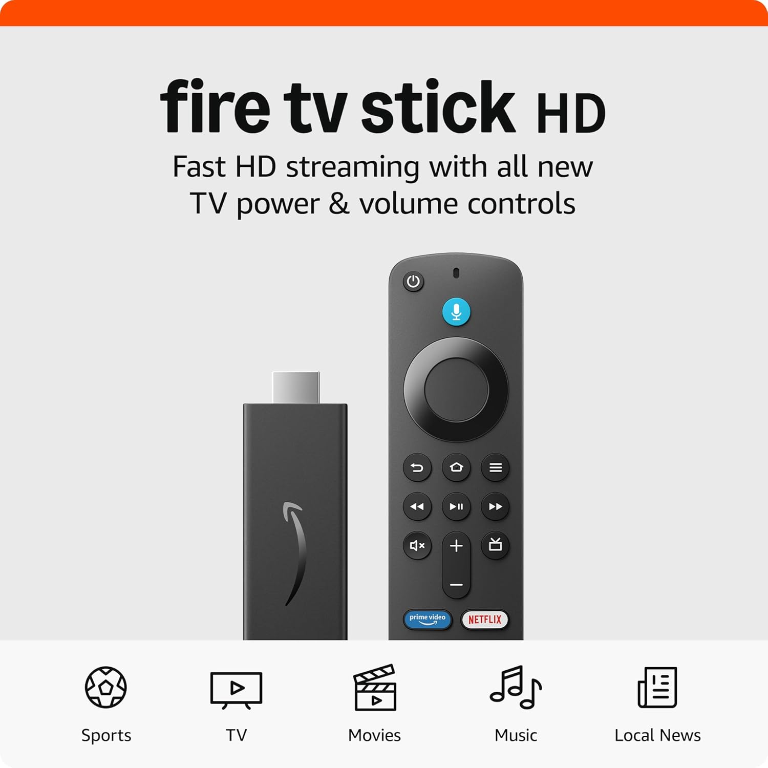 Amazon Fire TV Stick HD (newest model), free and live TV, Alexa Voice Remote, smart home controls, HD streaming - Image 2