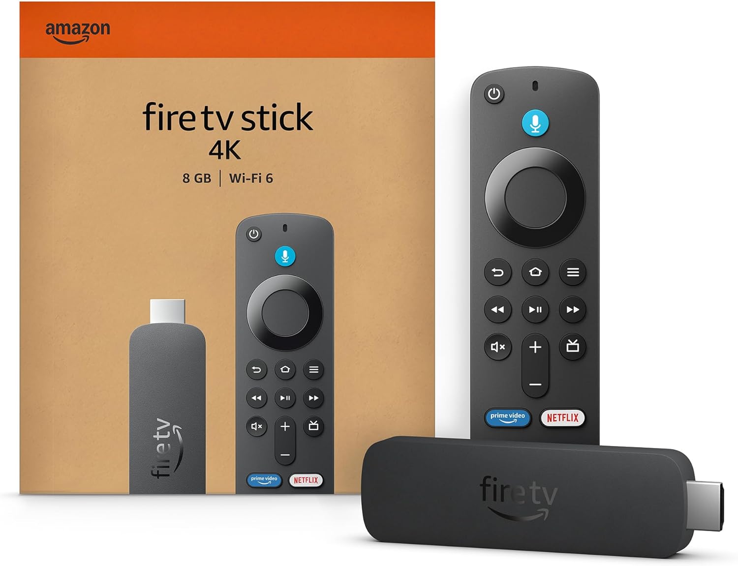 Amazon Fire TV Stick 4K (newest model) with AI-powered Fire TV Search, Wi-Fi 6, stream over 1.5 million movies and shows, free & live TV